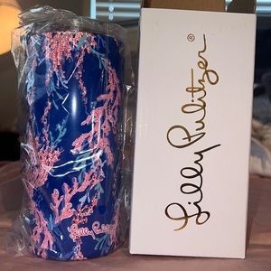 NIB Lilly Pulitzer Borealis Blue Slim Tumbler